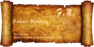 Feber Mihály névjegykártya