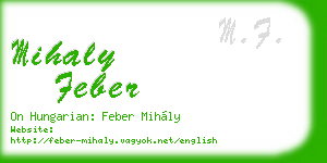 mihaly feber business card